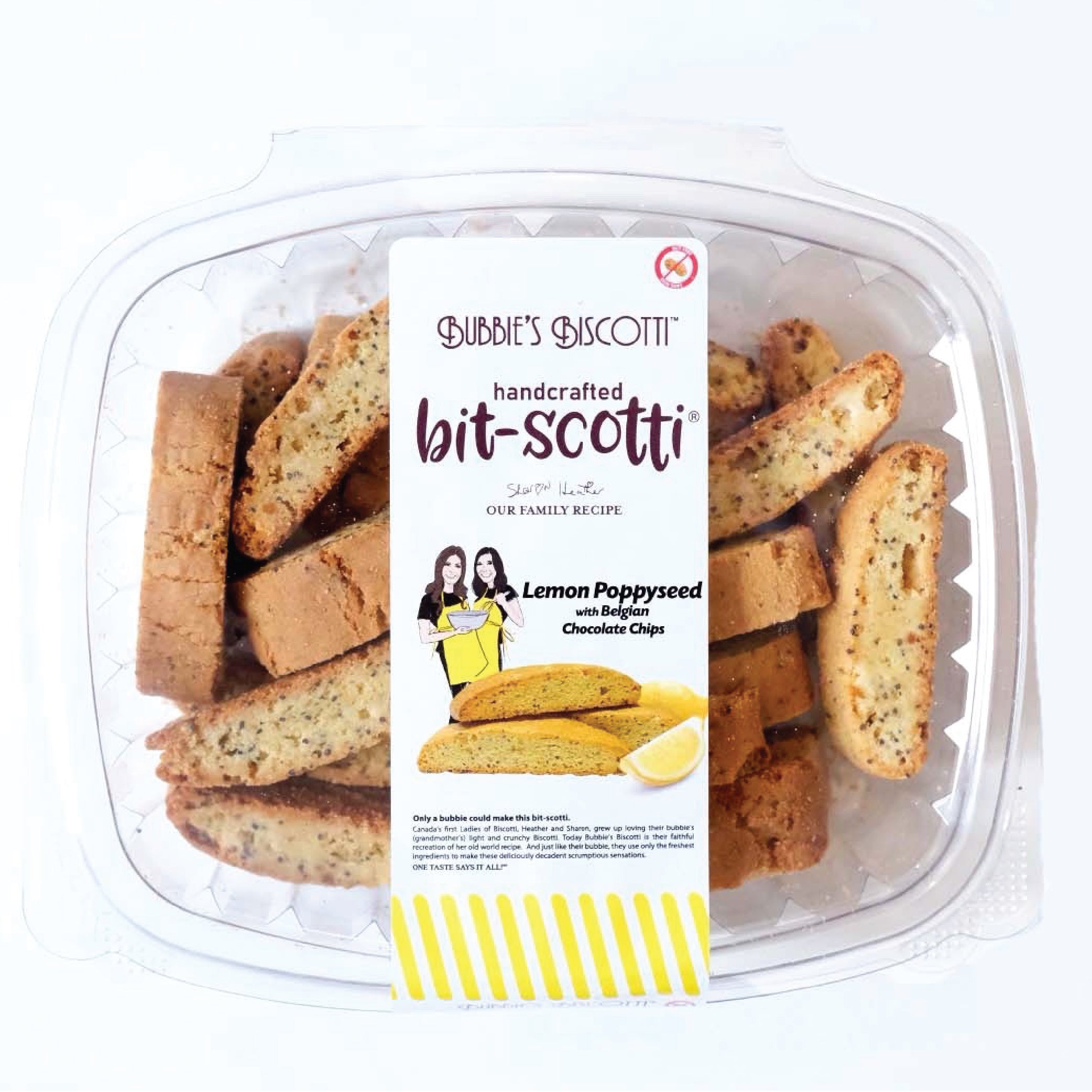 Lemon Poppyseed Bit-scotti with White Belgian Chocolate Chips